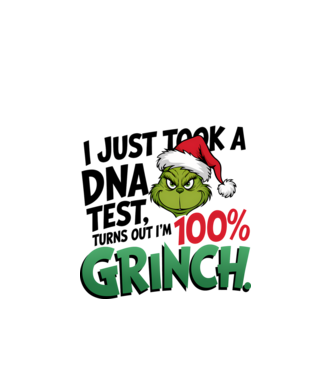 Grinch DNA test model alb pe tricou