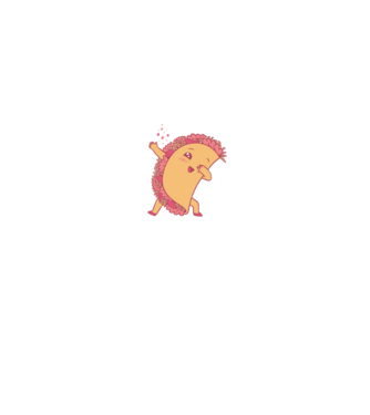 Kawaii Taco DAB model negru pe tricou