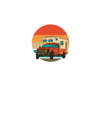 Campervan Retro model negru pe tricou