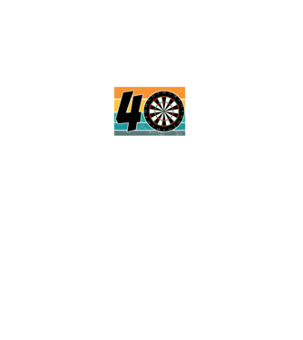 'I''m not 40 I''m double 20 darts birthday' model negru pe tricou