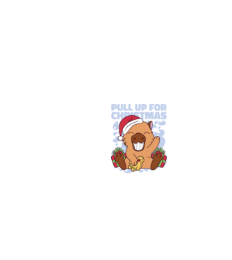 Pull up for christmas Capybara model alb pe tricou