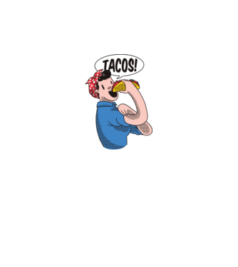 Tacos feminism model gri închis pe tricou