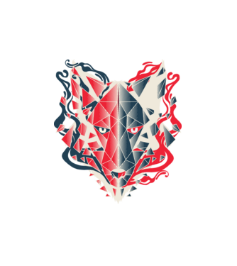 Wolf Head model alb pe tricou