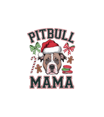 Pitbull Mama model alb pe tricou