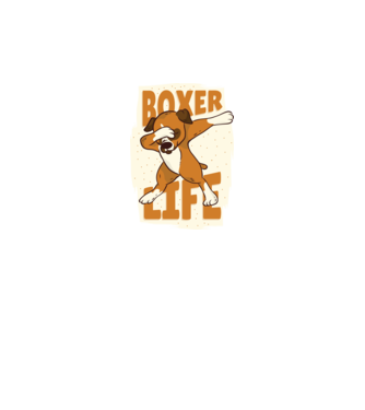 Boxer Life DAB model gri închis pe tricou