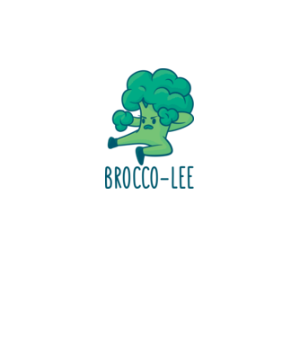 Brocco-Lee - Broccoli Karate model alb pe tricou