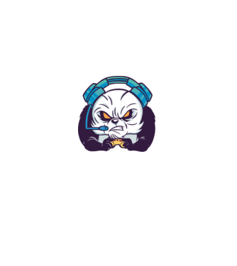 Gamer Panda model alb pe tricou