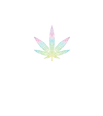 Frunză colorată de marijuana model negru pe tricou