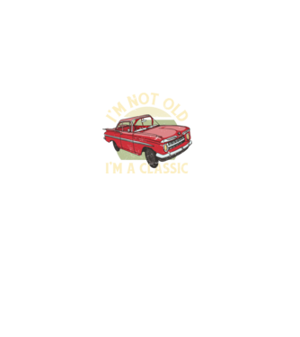 'Mașină clasică - I''m not old I''m a classic' model negru pe tricou
