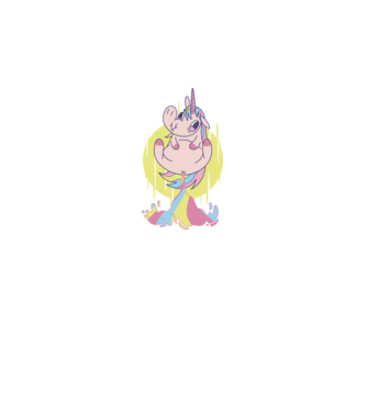 Bășină Unicorn model negru pe tricou