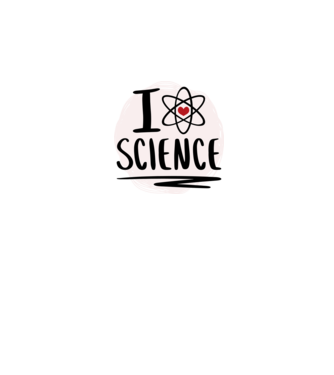 I Love Science știință model albastru închis pe tricou
