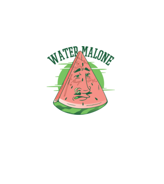Water Malone model alb pe tricou