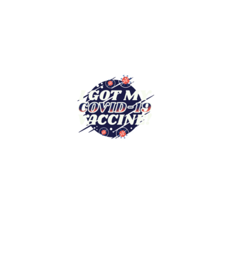 I got my Vaccine model albastru regal pe tricou