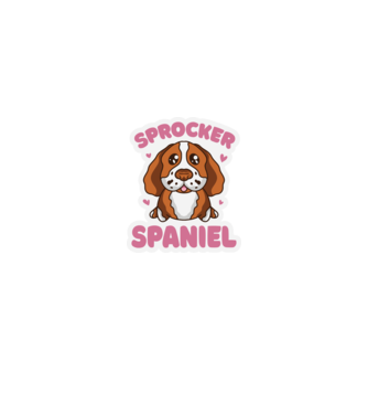 Sprocker Spaniel model albastru închis pe tricou