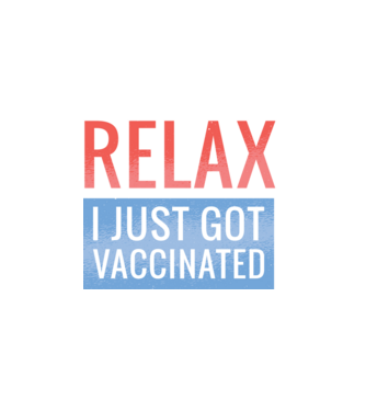 Fii calm, sunt vaccinat model alb pe tricou
