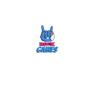 Rock And Games model negru pe tricou