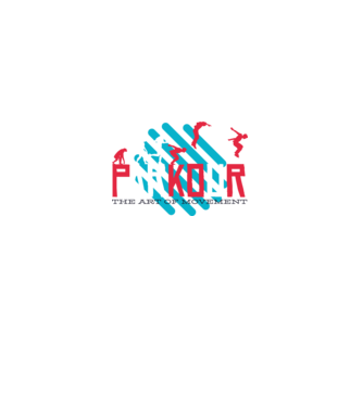 Parkour - Arta mișcării model alb pe tricou