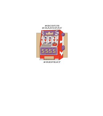 Slot machine model alb pe tricou
