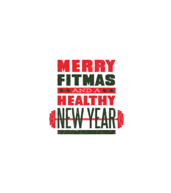 Merry Fitmas and a Healthy New Year tricou amuzant antrenament model alb pe tricou