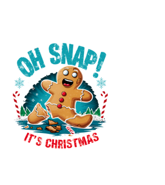 Oh snap! It's christmas Alb model albastru deschis pe tricou