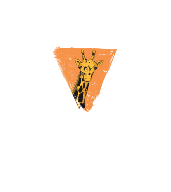 Girafă cool model alb pe tricou