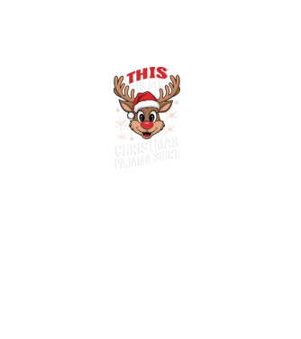 Christmas Pajama Reindeer Negru model negru pe tricou