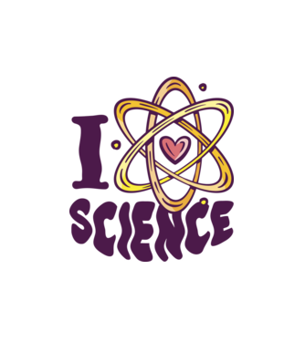 I Love Science știință model alb pe tricou
