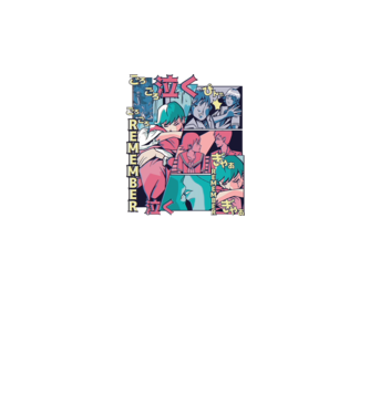 Anime Vaporwave benzi desenate model alb pe tricou