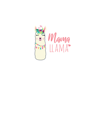 Mama Llama model negru pe tricou