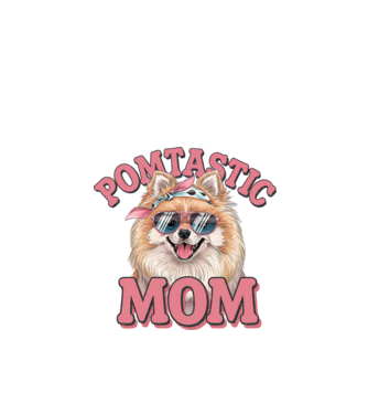 Pomtastic Mom model alb pe tricou