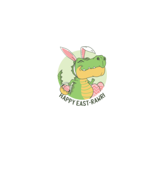 Paște Fericit tricou cu dinozaur model gri pe tricou