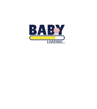 Baby is loading - tricou amuzant pentru mămici model alb pe tricou