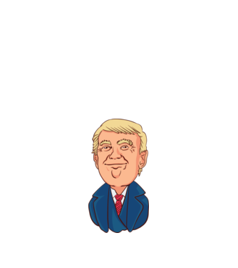 Donald Trump model negru pe tricou