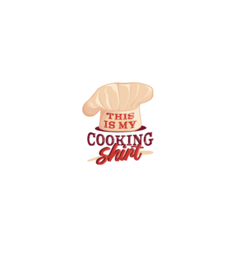 This is my Cooking Shirt model alb/roșu pe tricou