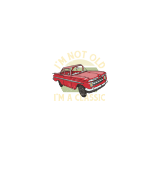 'Mașină clasică - I''m not old I''m a classic' model negru pe tricou