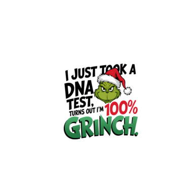Grinch DNA test model alb pe tricou