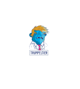 Trumpeltier monstru Trump model alb pe tricou