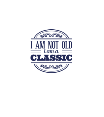 'I''m not old, I am a Classic' model albastru deschis pe tricou
