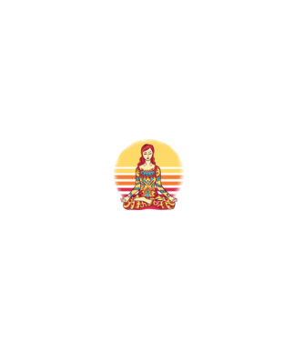 Mandala Yoga Meditație model negru pe tricou