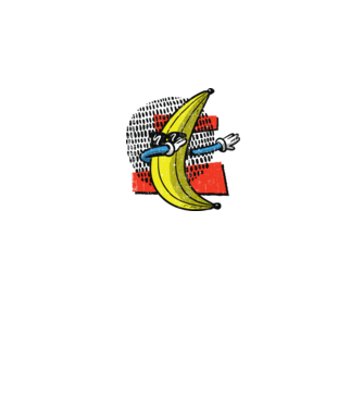 Banană DAB model alb pe tricou