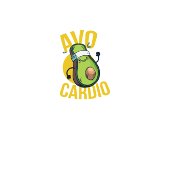 Avo Cardio Antrenament Avocado model gri închis pe tricou