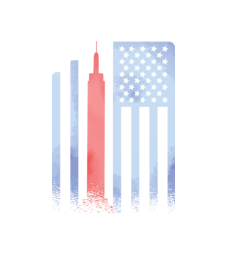 Usa Empire State Building model alb pe tricou