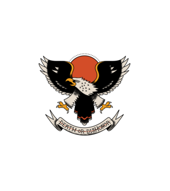 Eagle Tatuaj model alb pe tricou
