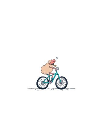Miel cu bicicletă model alb pe tricou