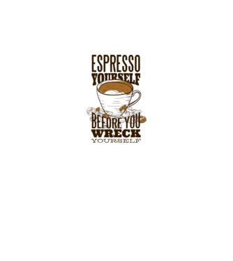 Espresso Yourself cu Cafea model gri pe tricou