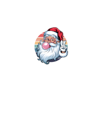 Bubble gum santa model negru pe tricou