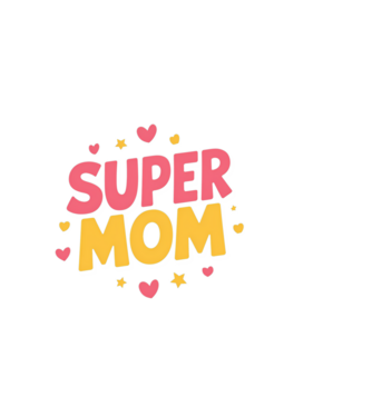 Super Mom Negru model negru pe tricou