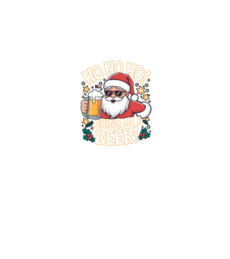 HO HO HO bring me a BEER santa Negru model negru pe tricou