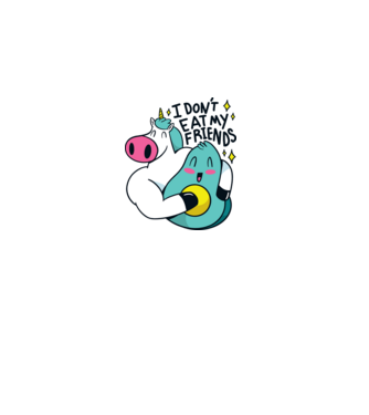Unicorn Avocado Prietenie model verde pe tricou