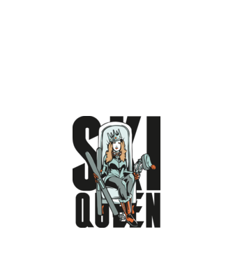 Ski Queen - Regină schioară model nisipiu pe tricou